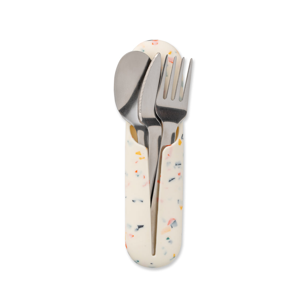 W&P Stainless Steel Utensil Set Terrazzo Cream