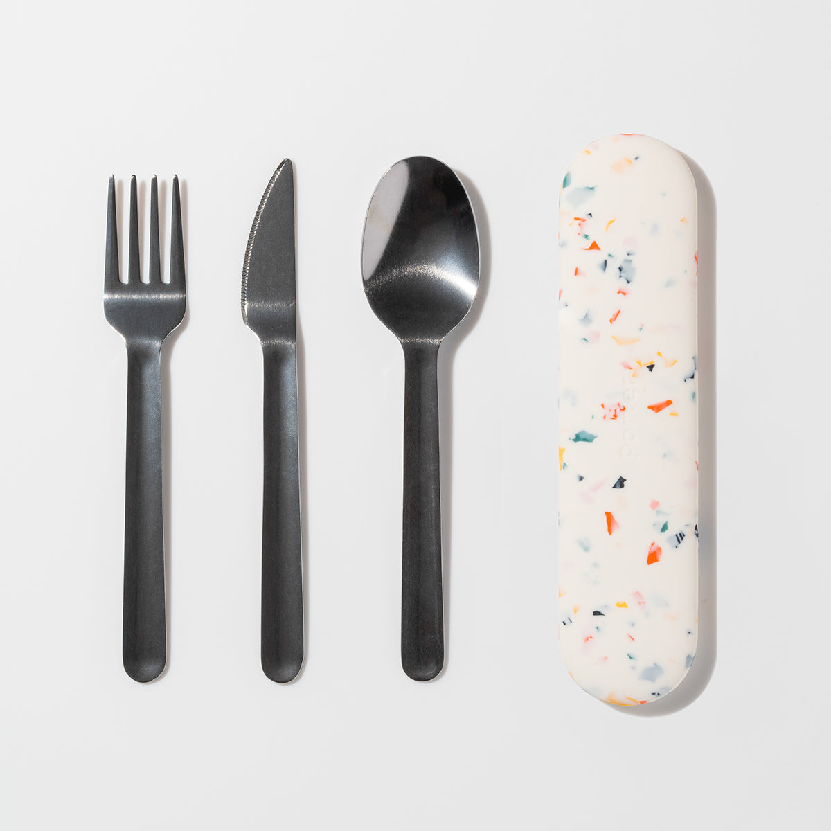 W&P Stainless Steel Utensil Set Terrazzo Cream