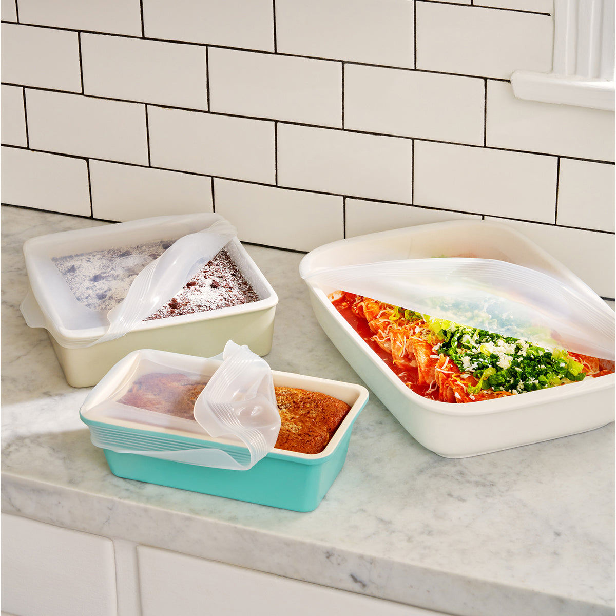 W&P Reusable Stretch Lids Baking (set of 3) Food Cover Food Cover