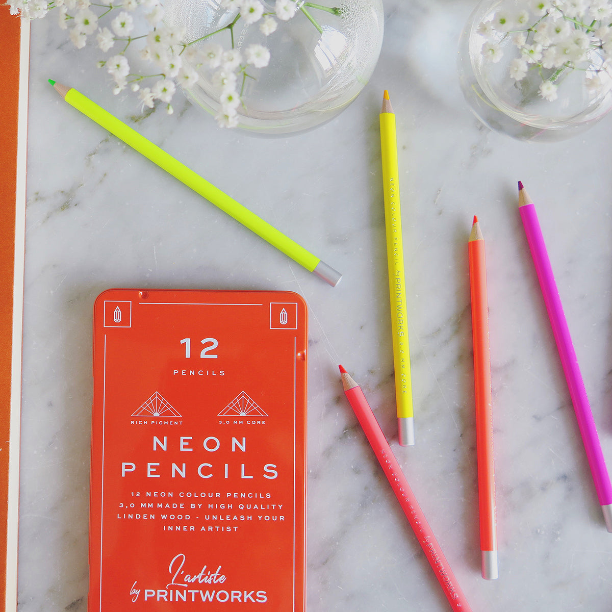 Printworks Colour Pencils (set of 12) - Neon