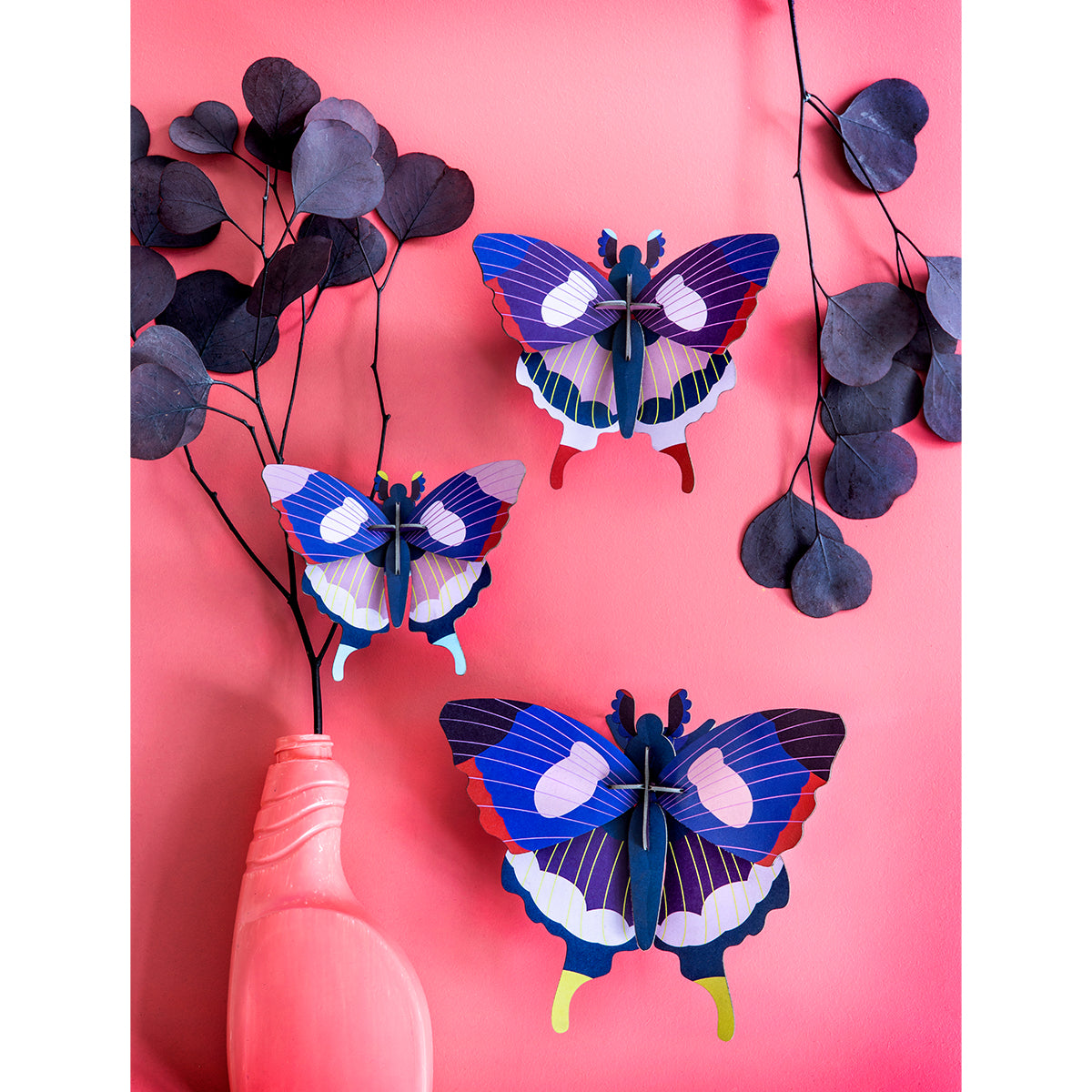 Studio Roof Wall Art Butterflies (A4) Set of 3 Swallowtail Butterfly