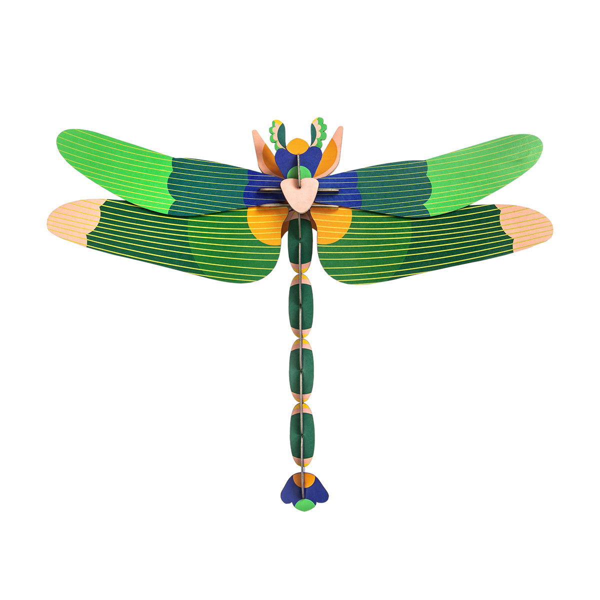 Studio Roof Wall Art Butterflies (A4) Green Dragonfly