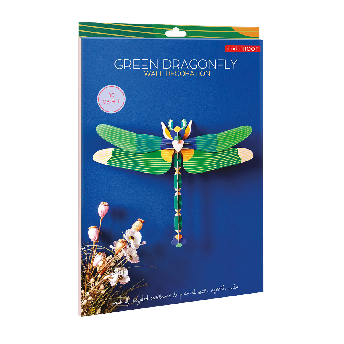Studio Roof Wall Art Butterflies (A4) Green Dragonfly