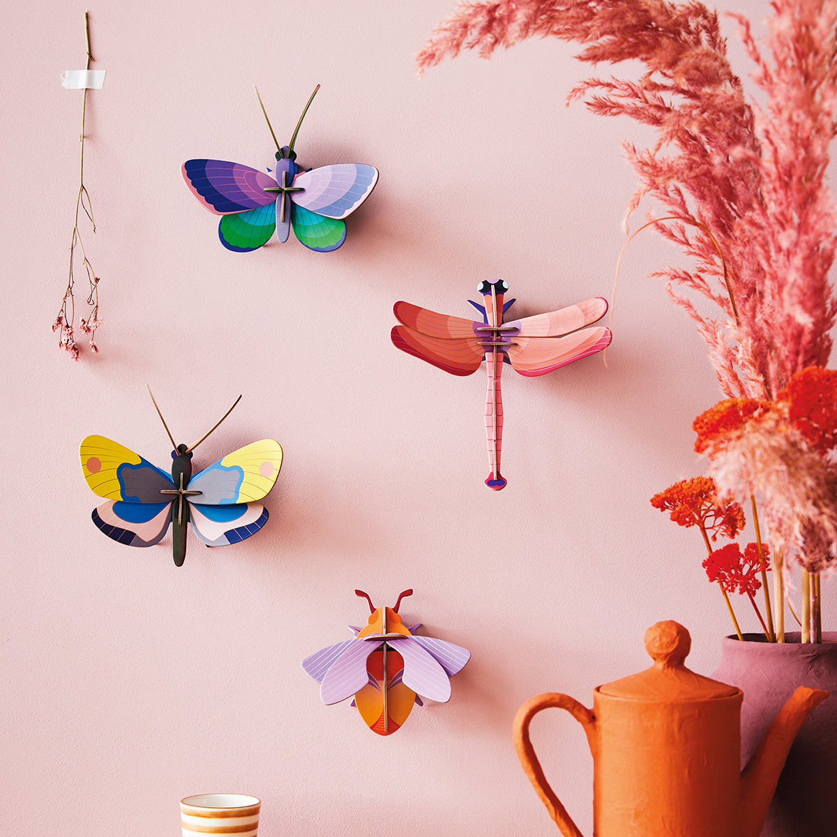 Studio Roof Wall Art Butterflies (B7) Ruby Dragonfly