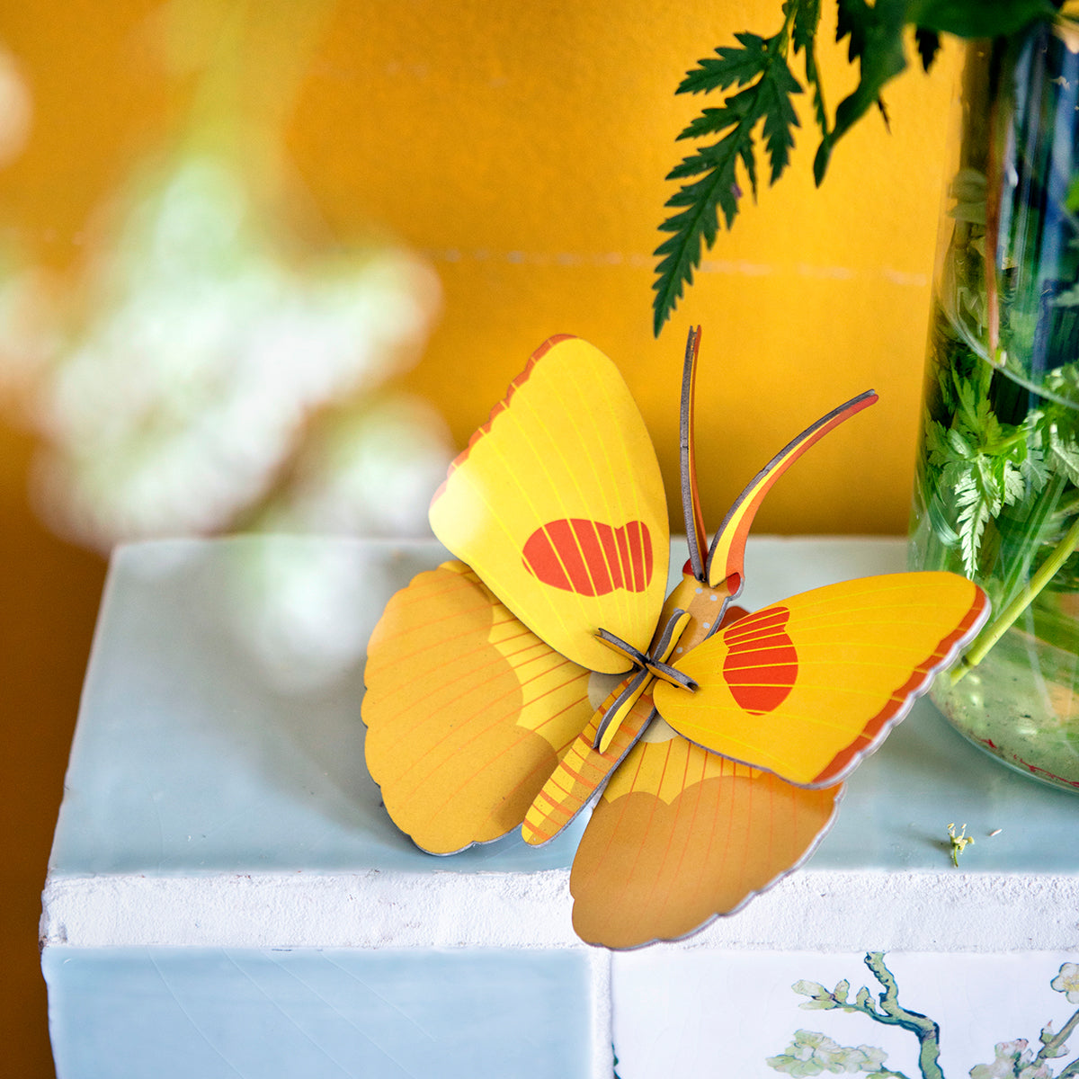 Studio Roof Wall Art Butterflies (B7) Yellow Butterfly