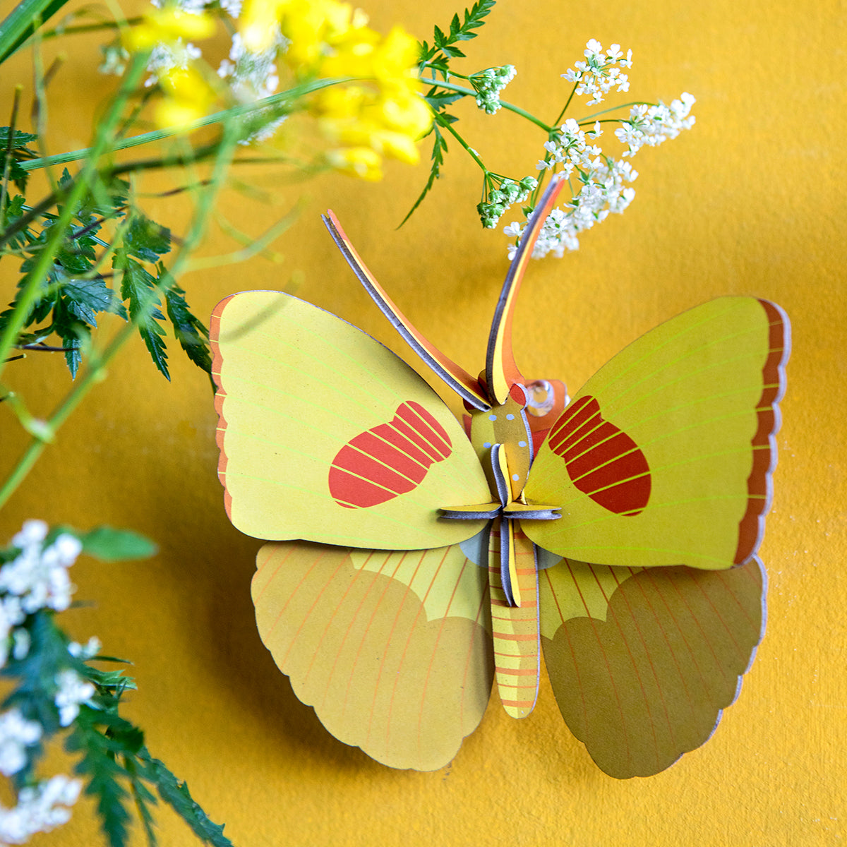 Studio Roof Wall Art Butterflies (B7) Yellow Butterfly