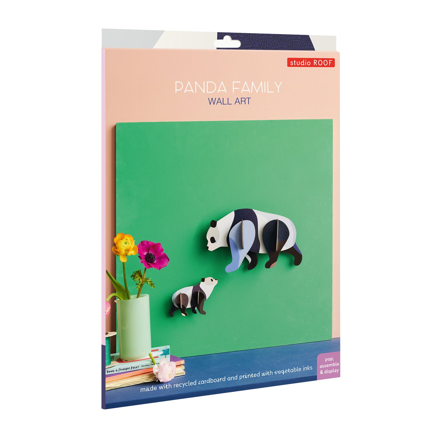 Studio Roof Wall Art Jungle Animals (A4) Panda Family