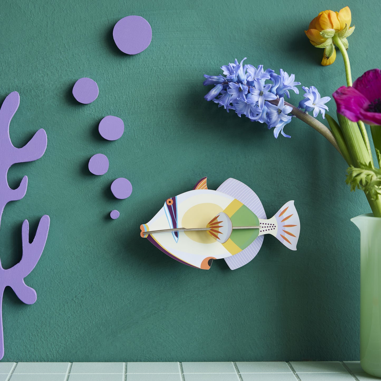 Studio Roof Wall Art Sea Creatures (B7) Lagoon Triggerfish