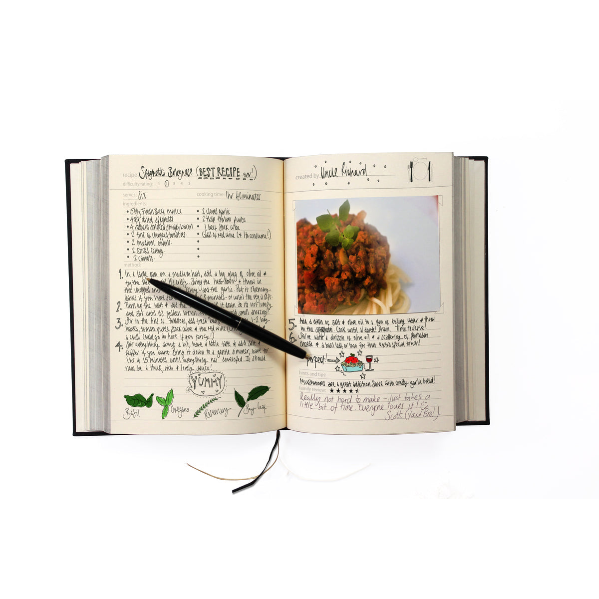Suck UK My Family Cookbook Black