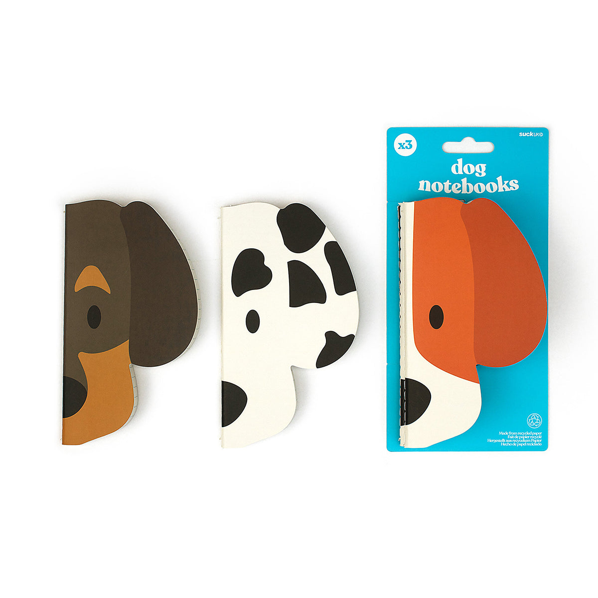 Suck UK Notebooks Dog Shaped (Set of 3)
