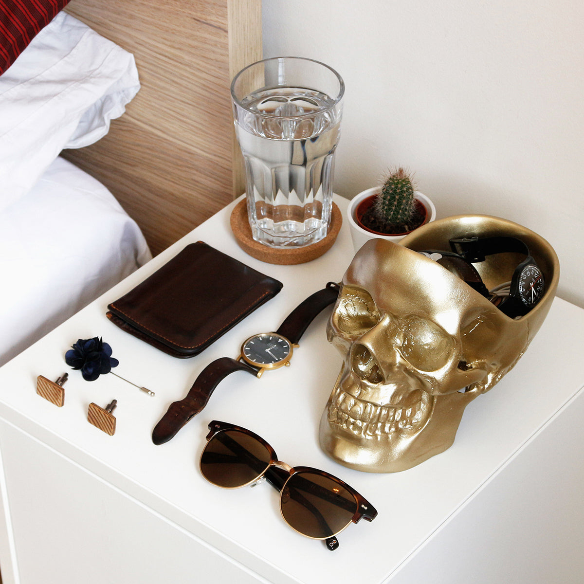 Suck UK Skull Tidy Gold Decorative Bowl Decorative Bowl