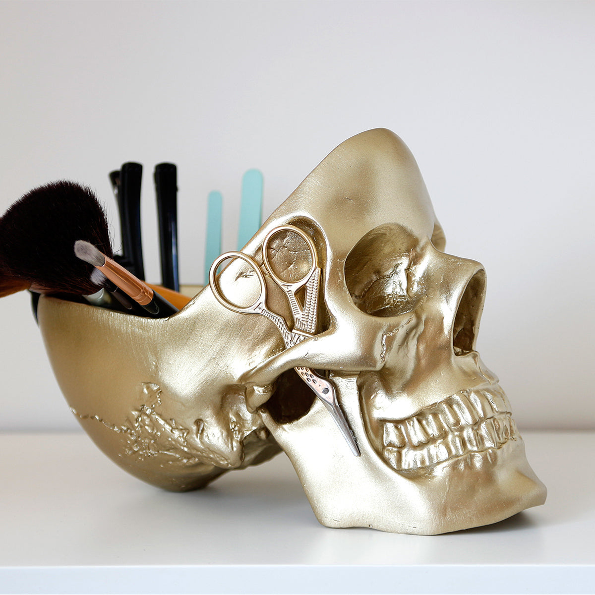 Suck UK Skull Tidy Gold Decorative Bowl Decorative Bowl