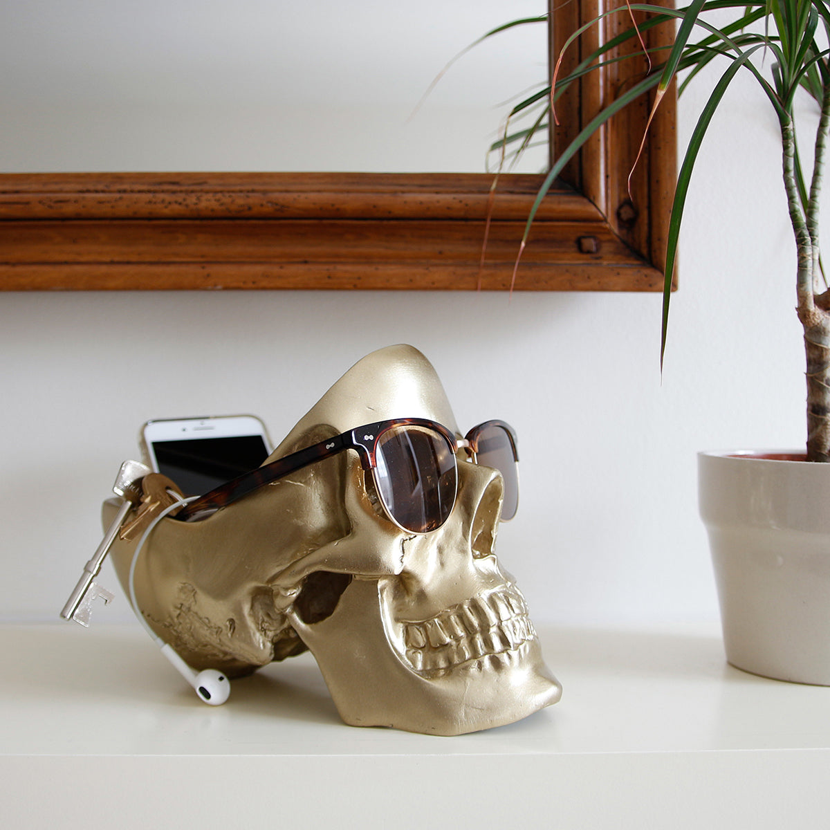Suck UK Skull Tidy Gold Decorative Bowl Decorative Bowl