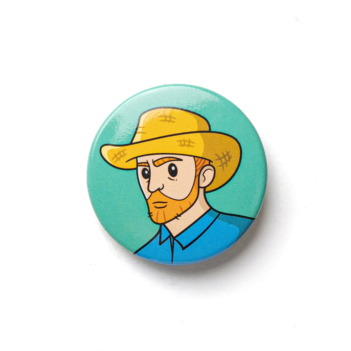 Today Is Art Day Button Badge Vincent Van Gogh Self Portrait