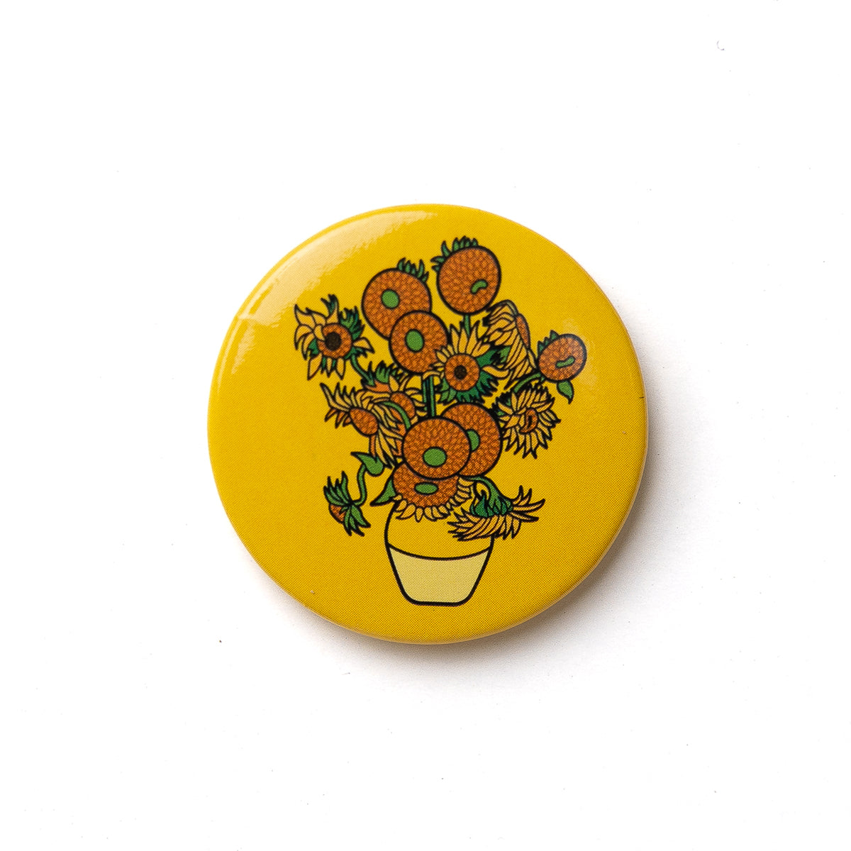 Today Is Art Day Button Badge Vincent Van Gogh Sunflowers