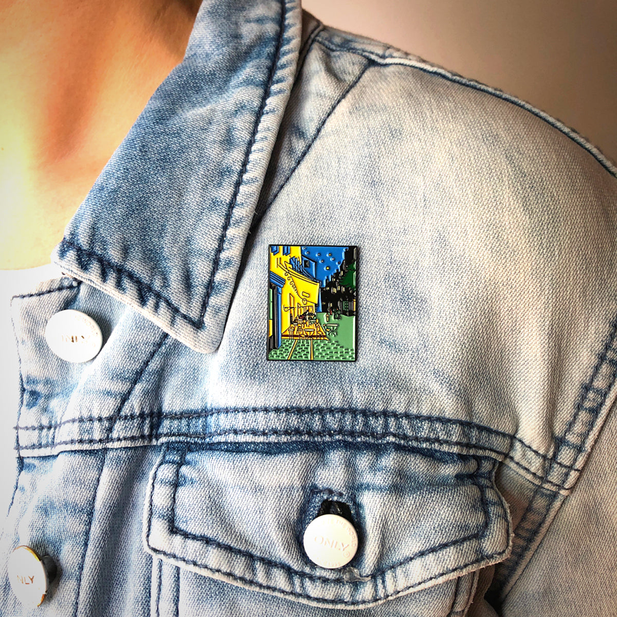 Today Is Art Day Enamel Pin Vincent Van Gogh Cafe Terrrace