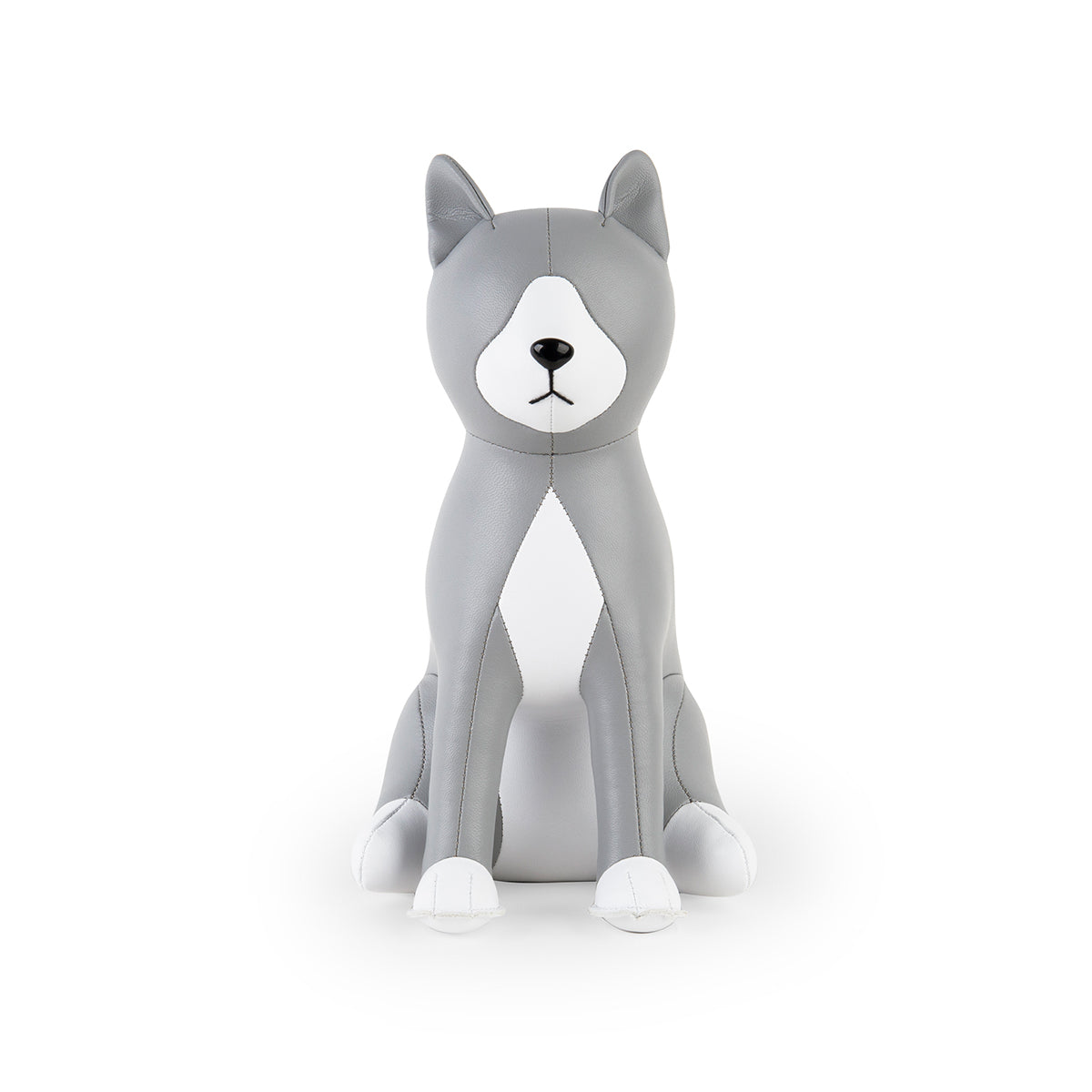 Zuny Bookend Cat Tuxedo Grey
