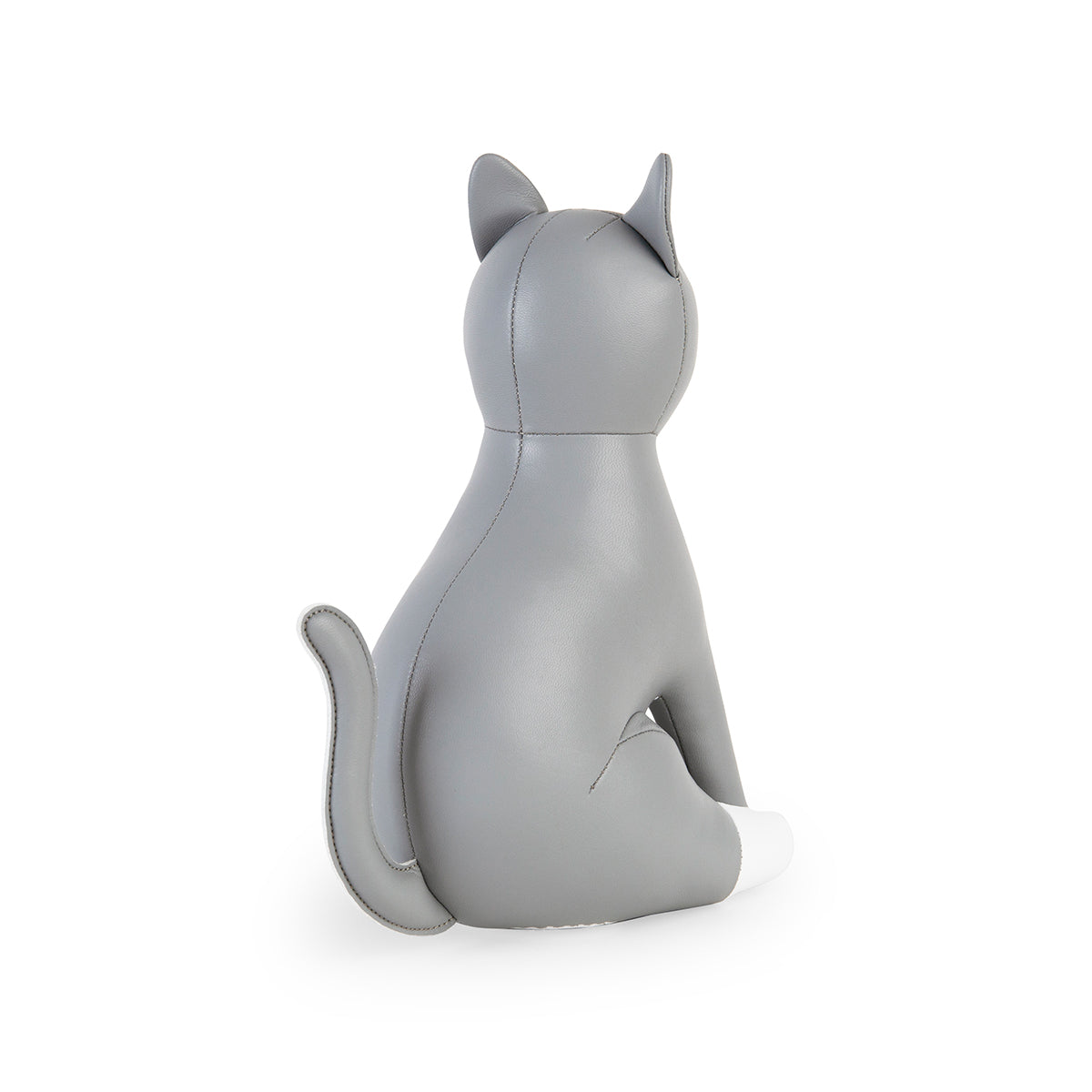 Zuny Bookend Cat Tuxedo Grey