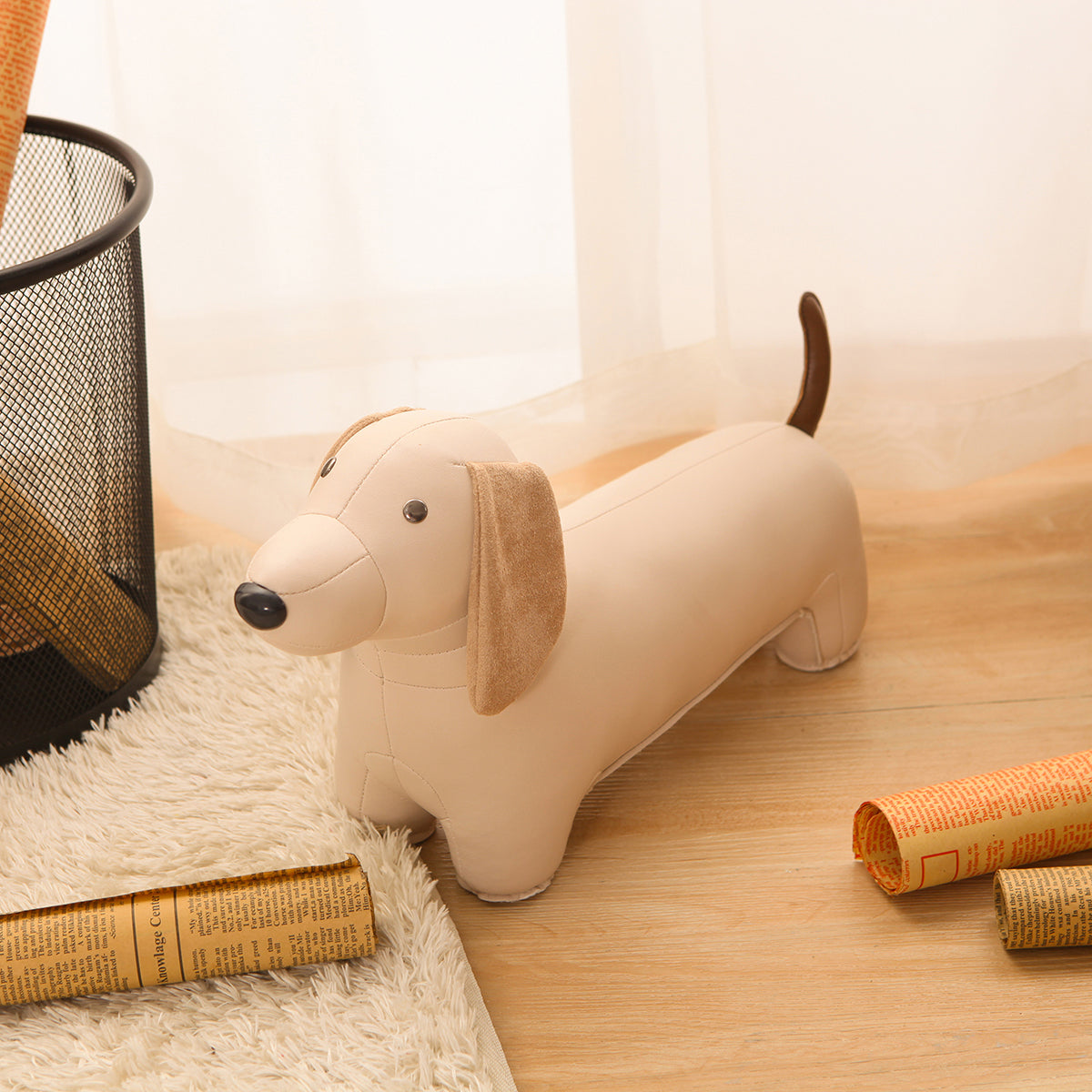 Zuny Bookend Classic Dachshund Wheat