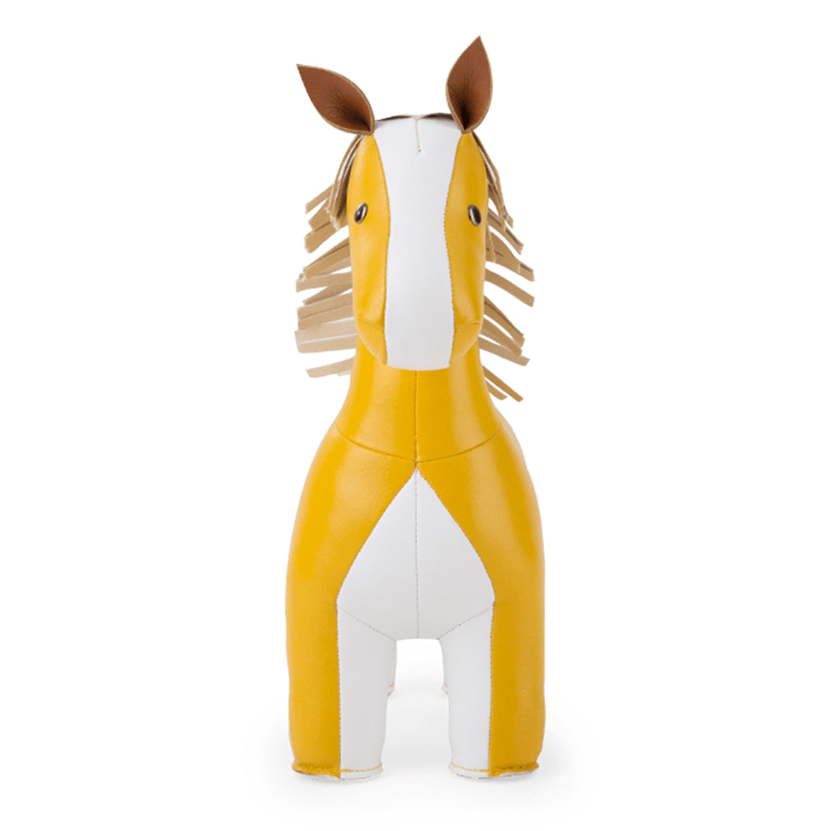 Zuny Bookend Classic Horse Ochre Yellow