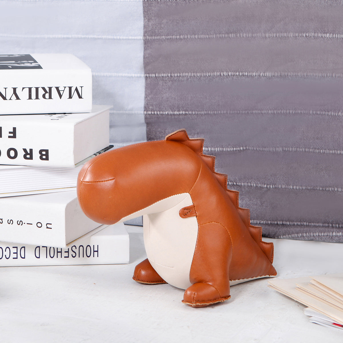 Zuny Bookend Dinosaur Tan