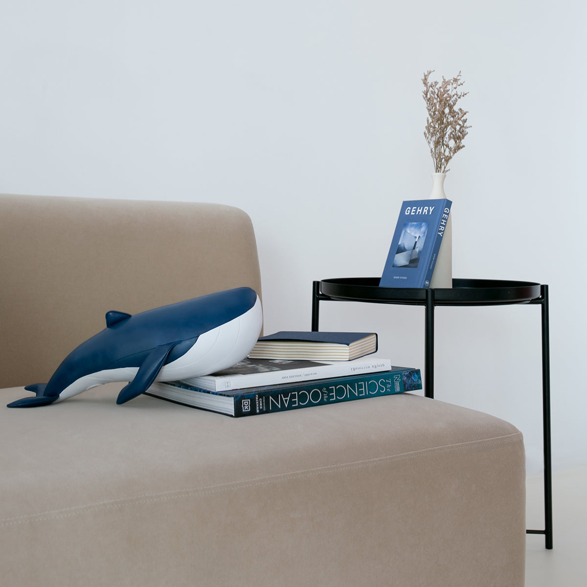Zuny Doorstop Whale Wave Midnight Blue