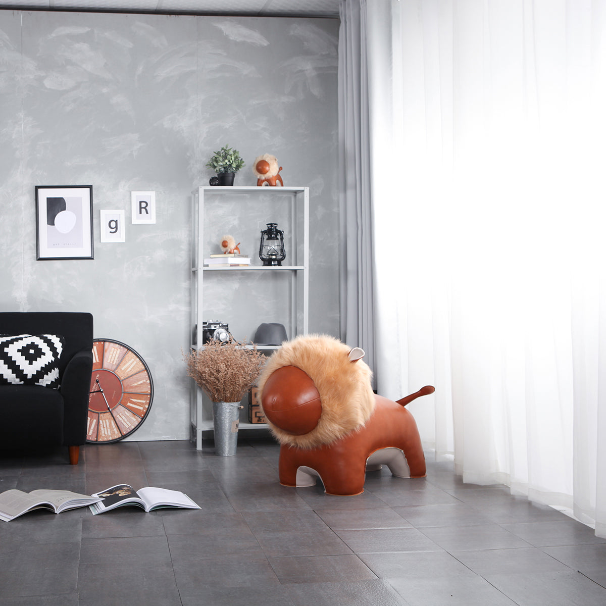 Zuny Giant Lion Tan Home Decor Home Decor