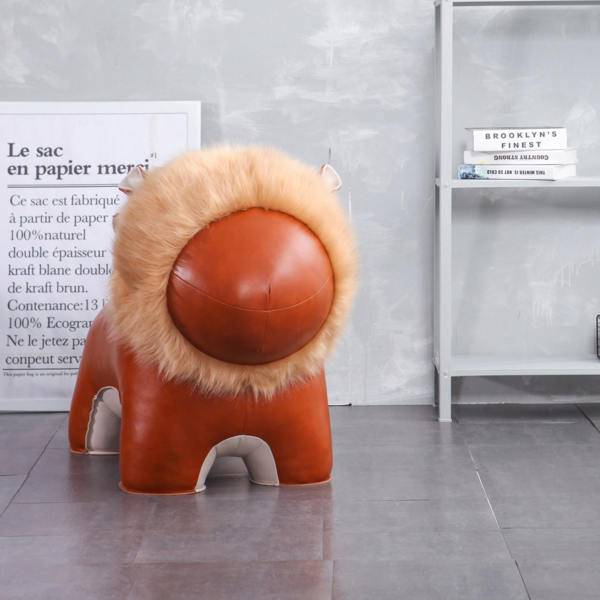 Zuny Giant Lion Tan Home Decor Home Decor