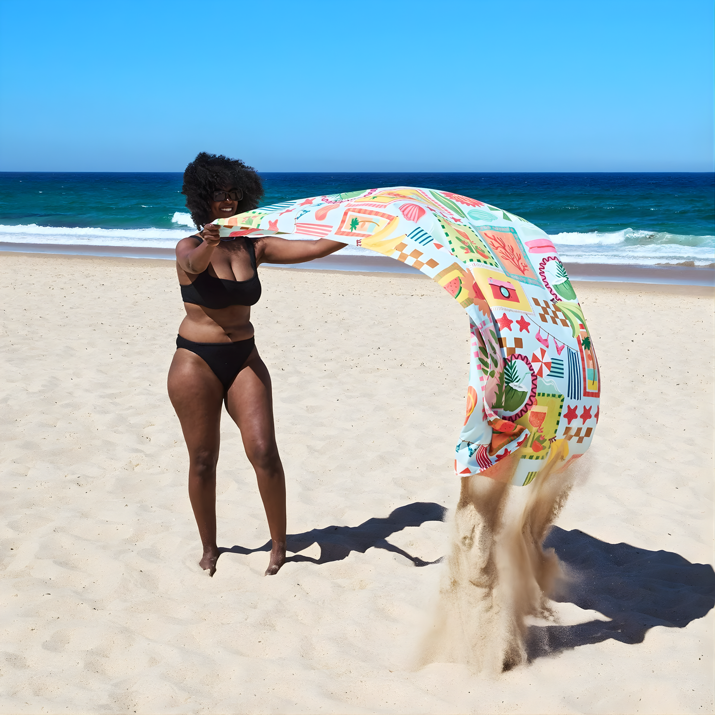 Dock & Bay Beach Towel Designed Collection L Wish You Were Here 100% Recycled 100% Recycled