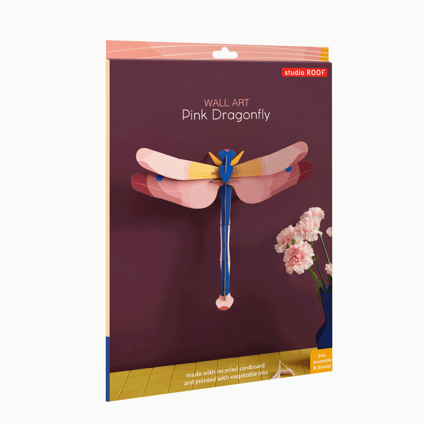 Studio Roof Wall Art Butterflies (A4) Dragonfly Pink