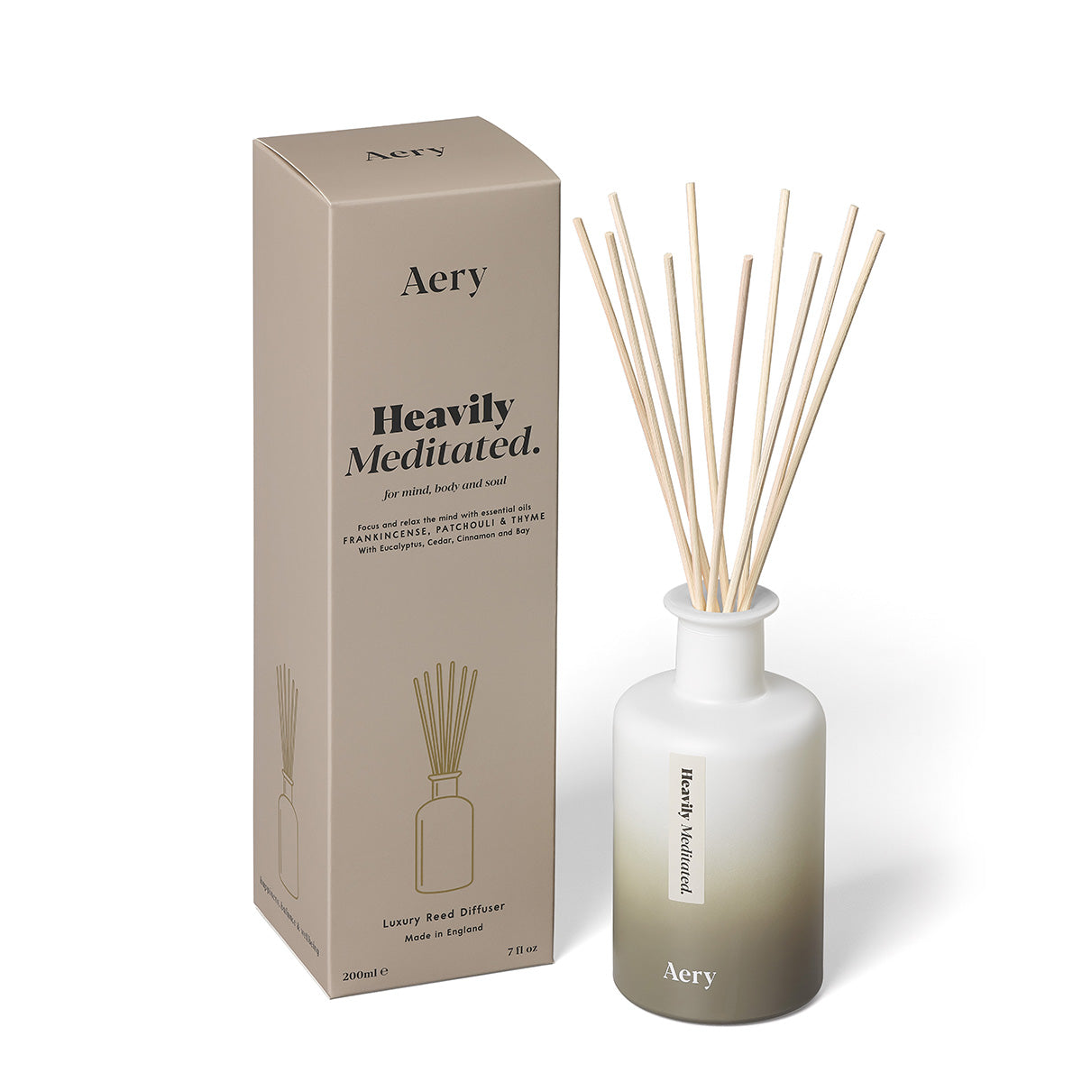 Aery Living Aromatherapy 200ml Reed Diffuser Heavily Meditated