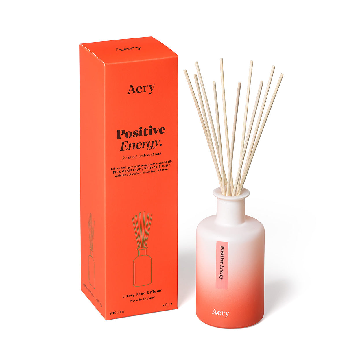 Aery Living Aromatherapy 200ml Reed Diffuser Positive Energy