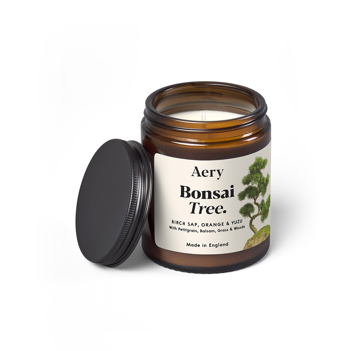 Aery Living Botanical 140g Candle Jar Bonsai Tree