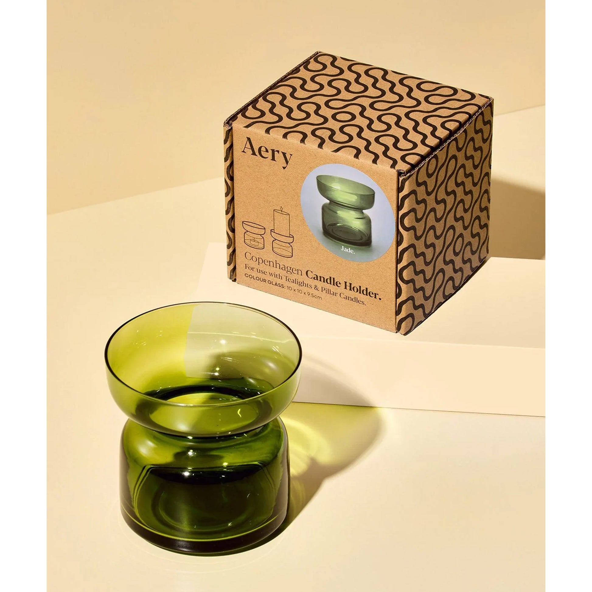 Aery Living Copenhagen Candle Holder Jade