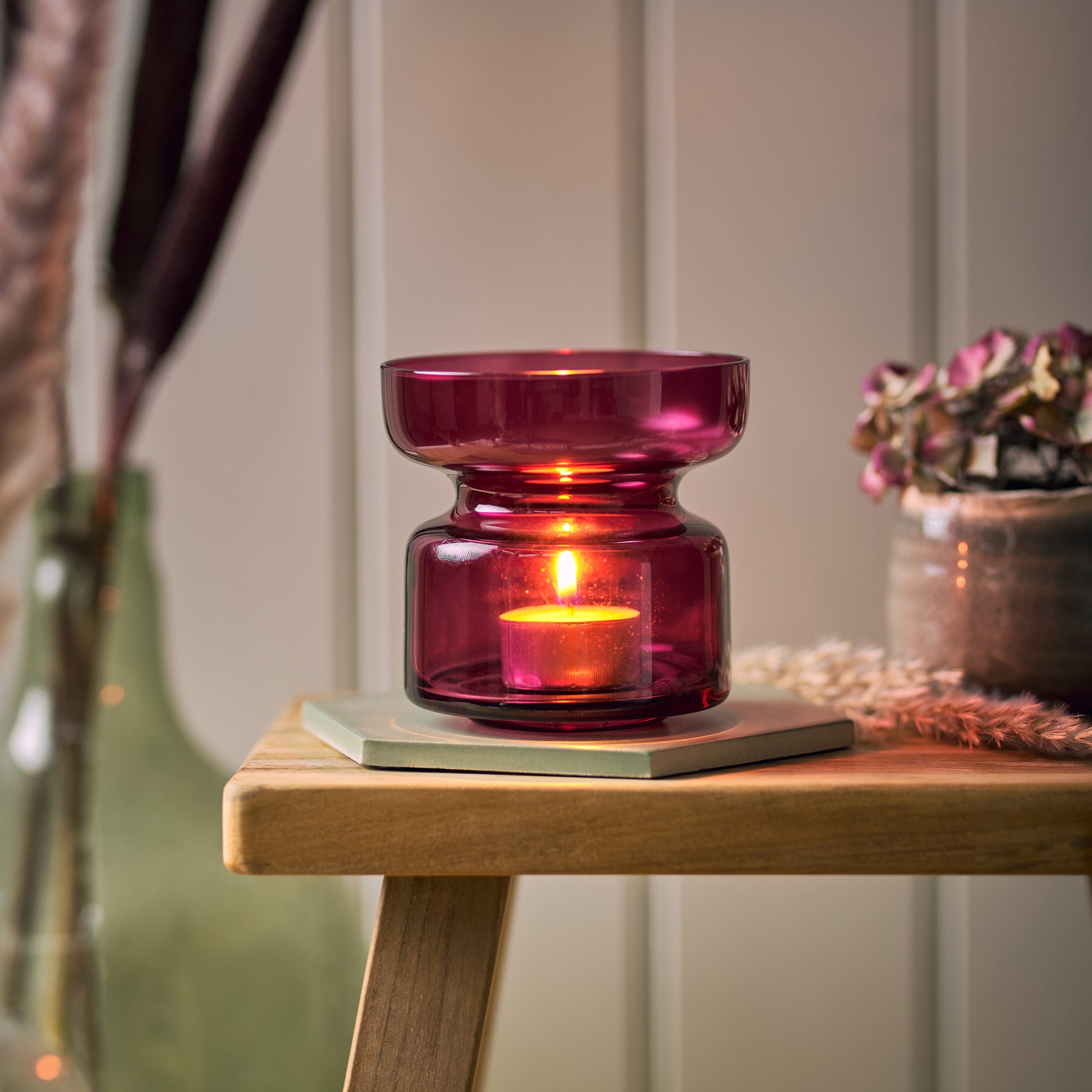 Aery Living Copenhagen Candle Holder Ruby
