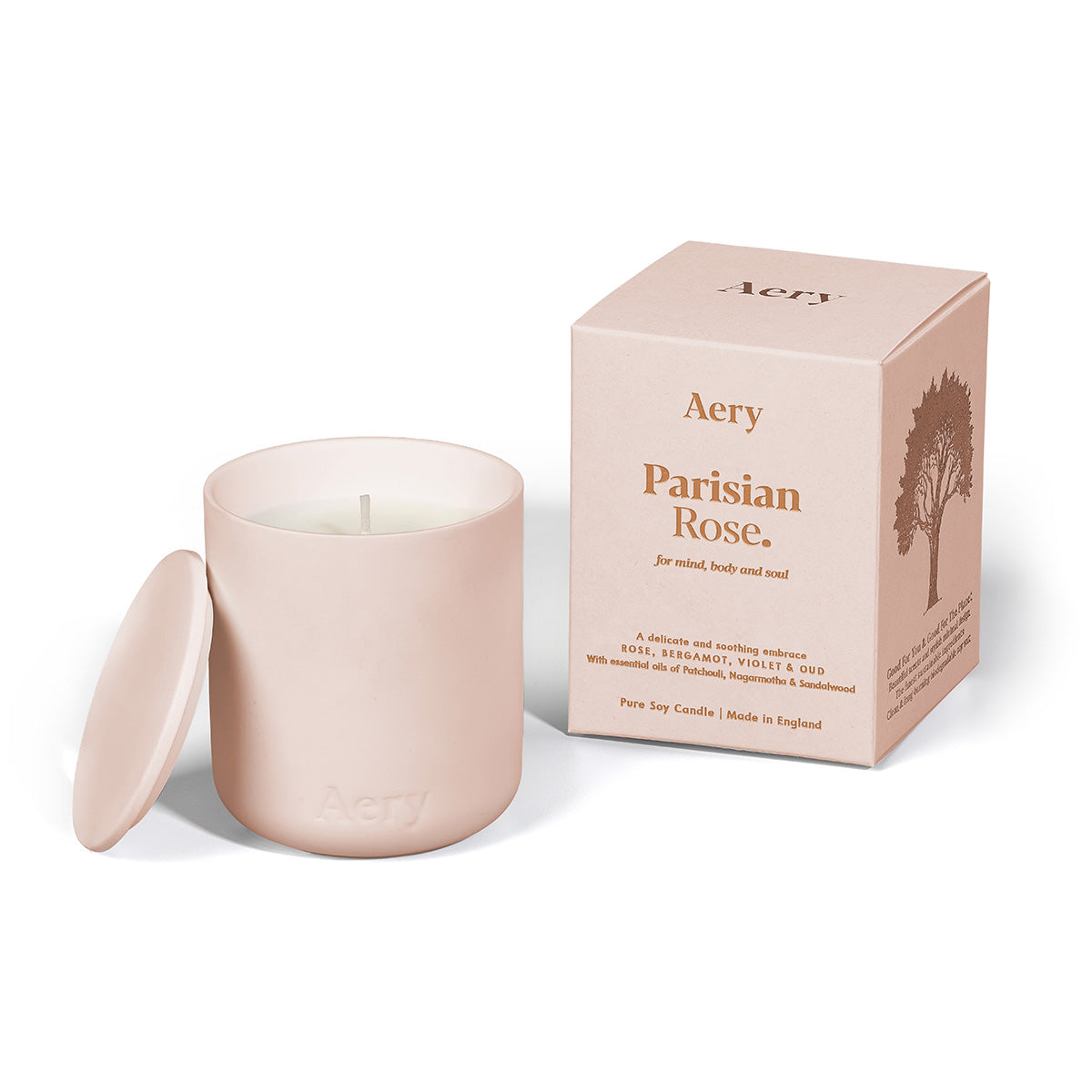 Aery Living Fernweh 280g Candle with Lid Parisian Rose