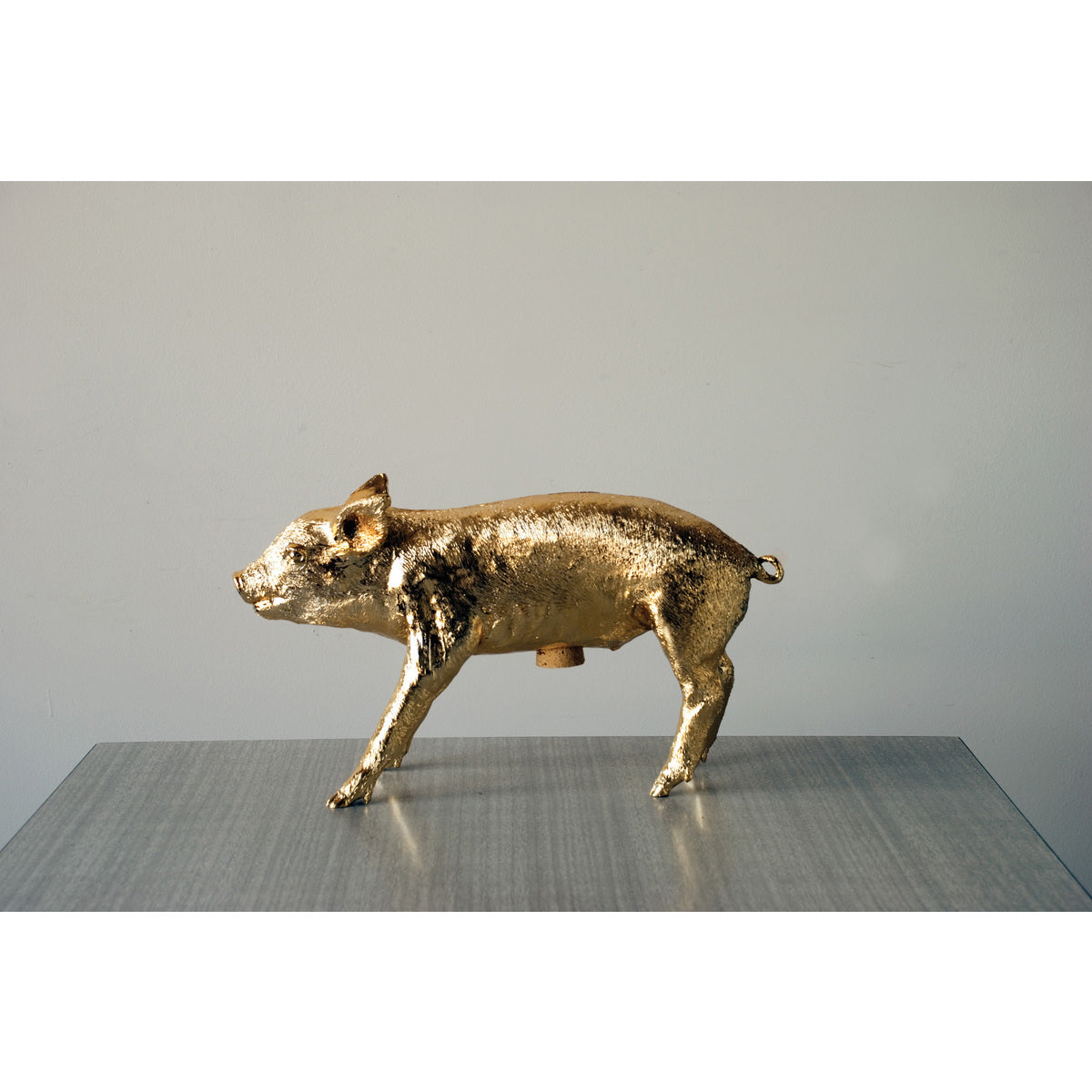 Areaware Bank Pig Gold Chrome