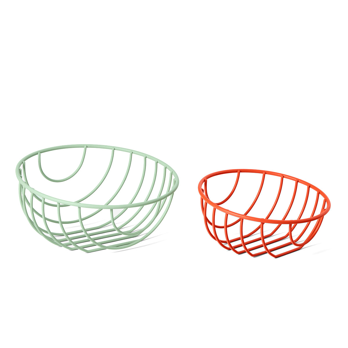 Areaware Outline Basket Green Red Set