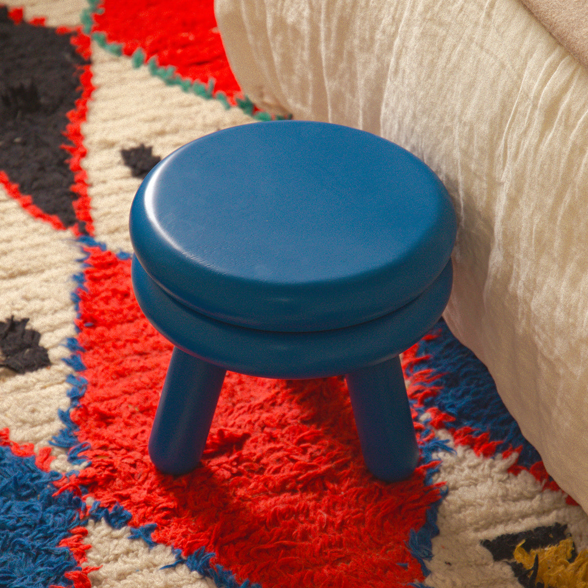 Areaware Pluma Stool Short Blue