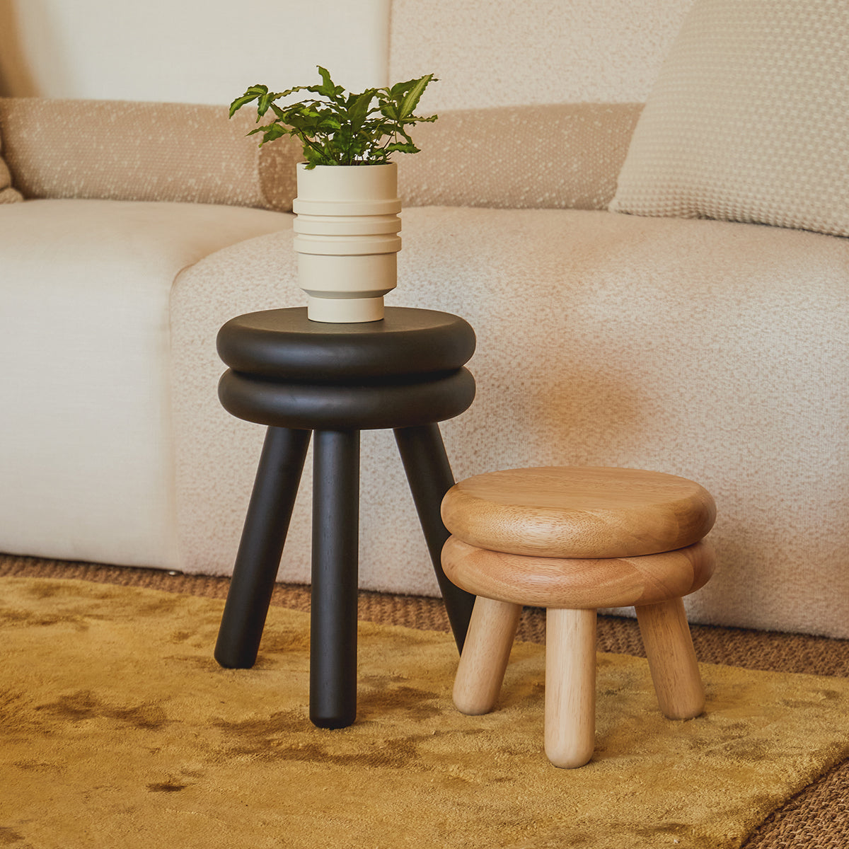 Areaware Pluma Stool Short Natural