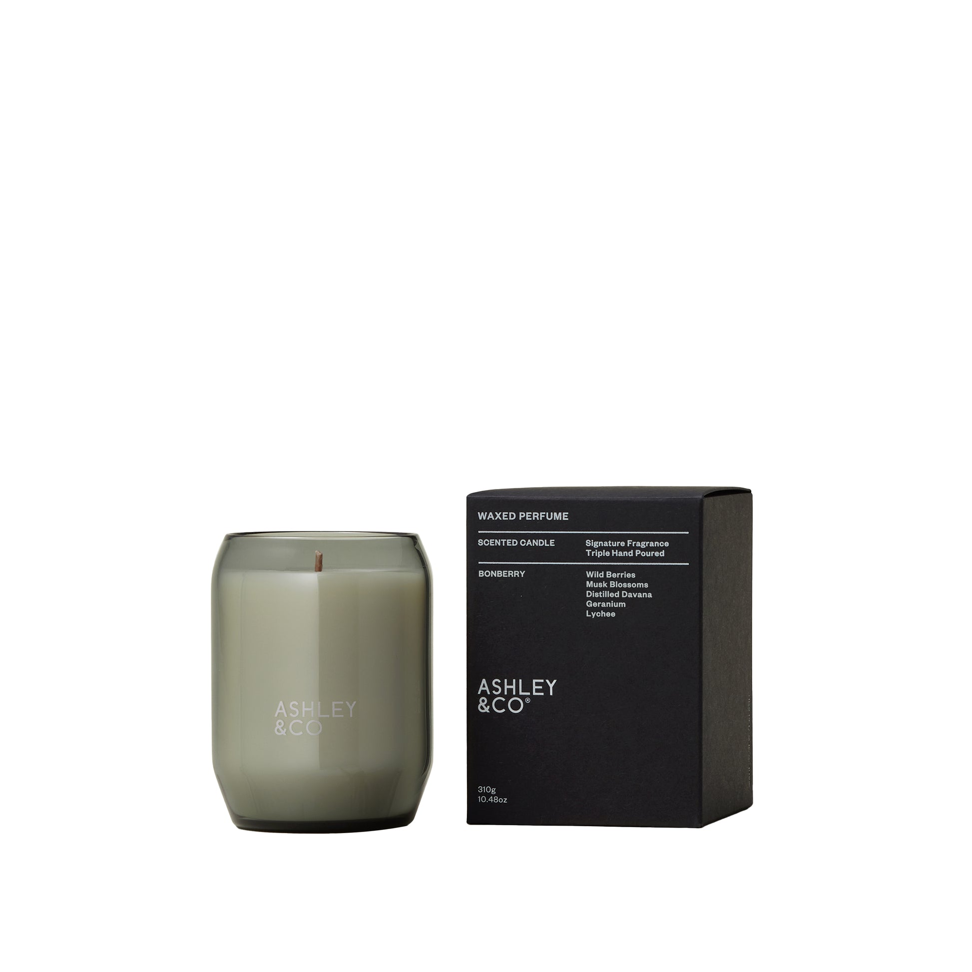 Ashley & Co Waxed Perfume 310g Bonberry Candle Candle