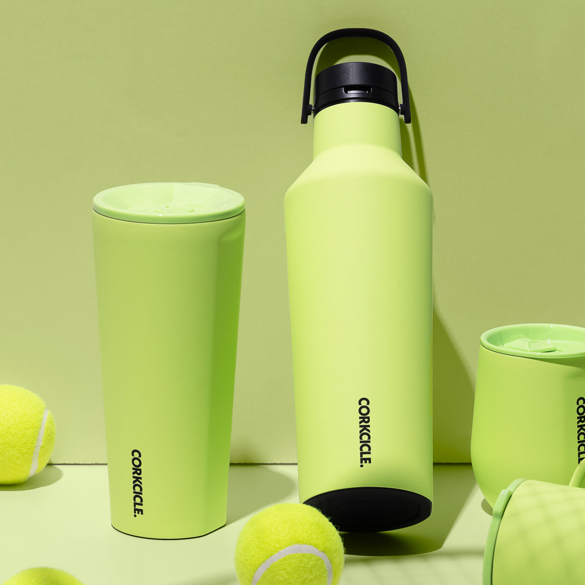 Corkcicle Series A Sports Canteen 600ml - Neon Lights Citron Insulated Stainless Steel Bottle Insulated Stainless Steel Bottle