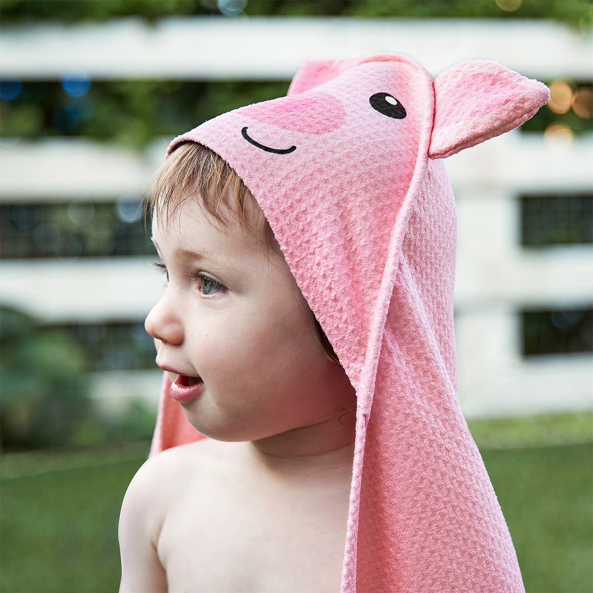 Dock & Bay Baby Hooded Towel Animal Collection Parker Pig 100% Recycled 100% Recycled