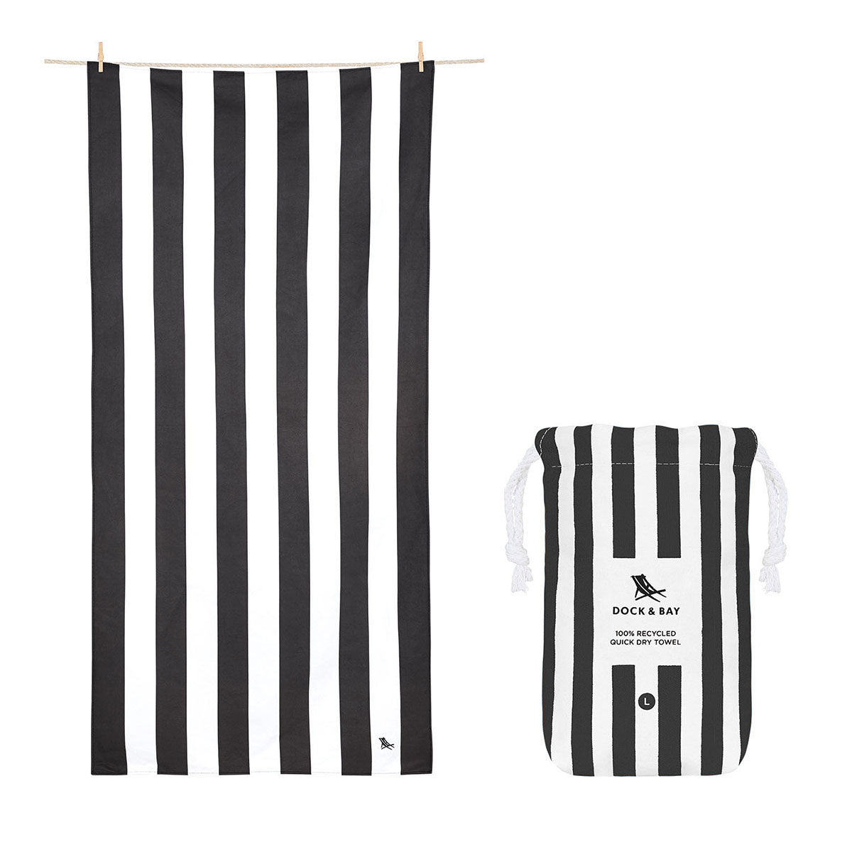 Beach Towel Cabana Collection L Kamari Charcoal