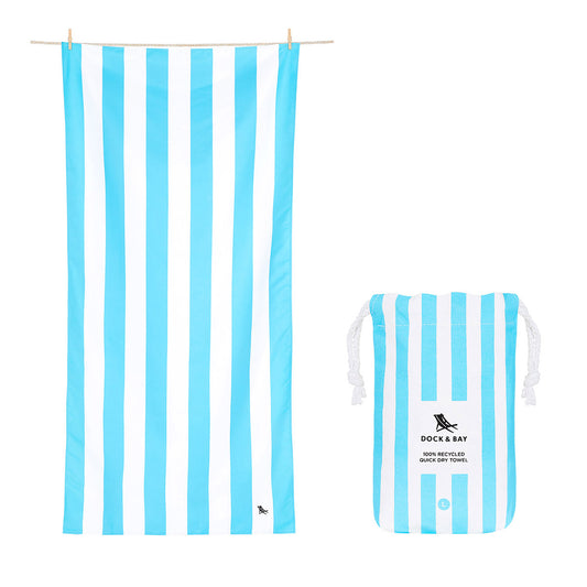 Beach Towel Cabana Light Collection L Tulum Blue