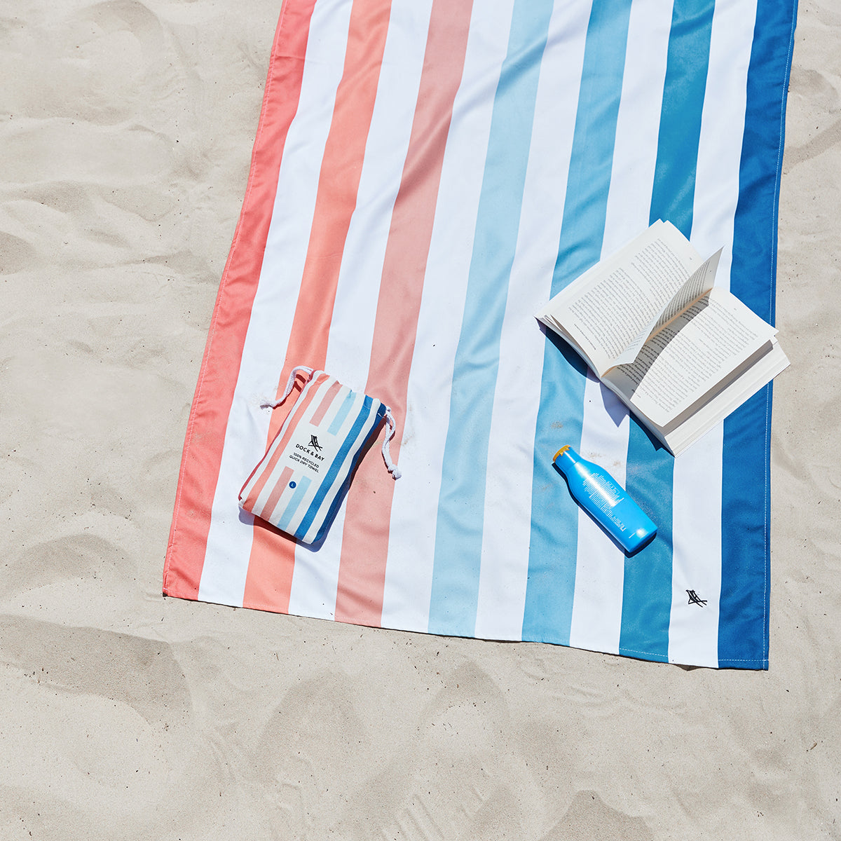 Dock & Bay Beach Towel Summer Collection L Sand to Sea 100% Recycled 100% Recycled