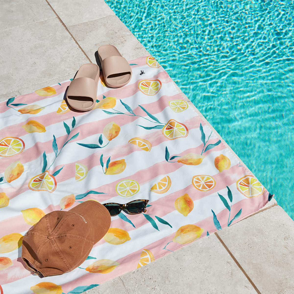 Dock & Bay Beach Towel Tropics Collection L Lemons 100% Recycled 100% Recycled