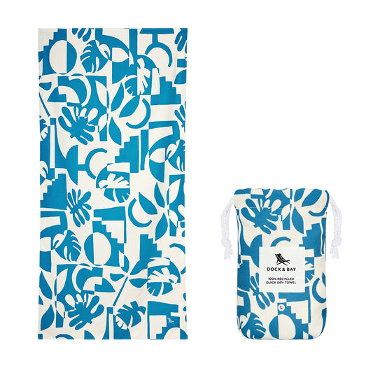 Dock & Bay Beach Towel Tropics Collection L Marine Dream 100% Recycled 100% Recycled