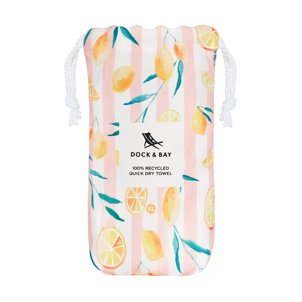 Dock & Bay Beach Towel Tropics Collection XL Lemons 100% Recycled 100% Recycled