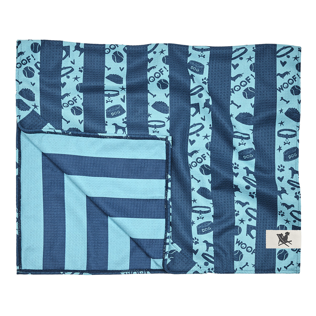 Dock & Bay Dog Towel L Bark Blue 100% Recycled 100% Recycled